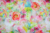 Baumwoll Voile Lochstickerei Aquarell Flower